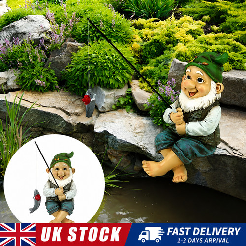 Garden gnome fishing rod - gnome,