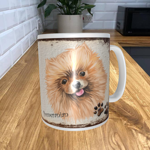 Pomeranian dog 11oz coffee mug - 11oz,