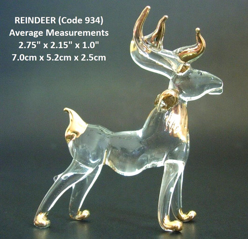 Glass reindeer deer - deer, hand