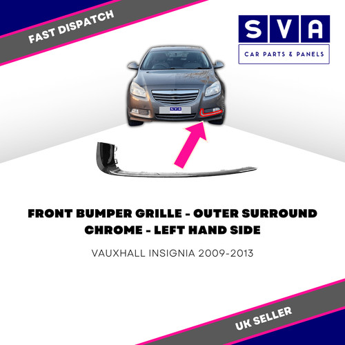 Front bumper grille chrome - front,