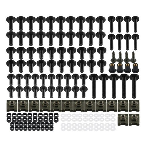 Black fairing bolts screws kit - black,