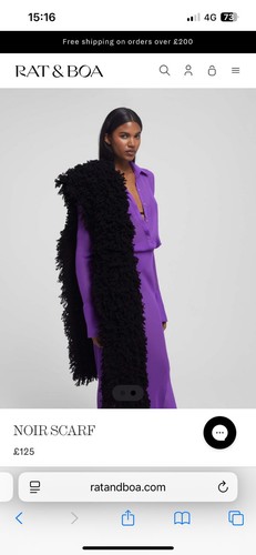 Rat and boa - black, scarf
