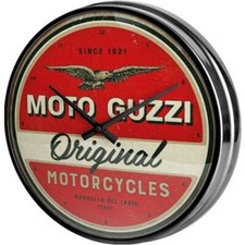 Moto Guzzi nostalgia wall clock glass 31 cm wall clock motorcycle bike Italy