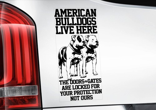 American bulldog car sticker - american,