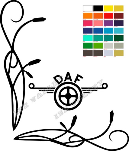 Daf window vinyl sticker - window,