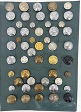 Old Vintage COLLECTION OF FIRE BRIGADE BUTTONS x 51 inc RFS - Cornwall - AFS