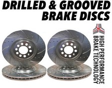 Seat Leon Cupra R 323mm 2000-2005 DRILLED GROOVED BRAKE DISCS Front & Rear