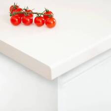 White Laminate Worktops, Semi Gloss - 3m, 4m Lengths, 38mm Thick Kitchen Tops