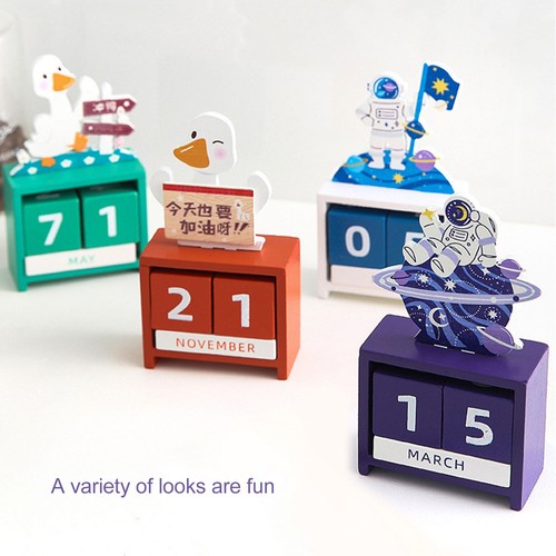 Wooden perpetual calendar - wooden,