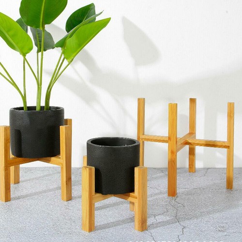 Wooden plant flower pot stand - plant,
