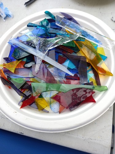 Stained glass offcuts for - glass,