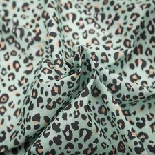 Polycotton Fabric Leopard Skin Digital Print – 112cm Wide – Lightweight Craft Fa