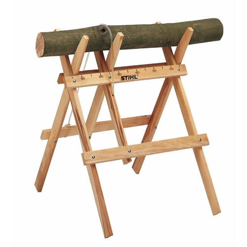 Stihl wooden logging saw - wooden, horse