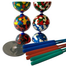 Juggle Dream Jester Diabolo (diablo) + Professional sticks, instructions + DVD