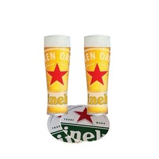 Heineken Half Pint Glass x2