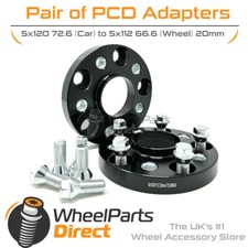 Adapters 5x120 72.6 Car to 5x112 66.6 Wheel 20mm for BMW 5 Series [F11] 10-16