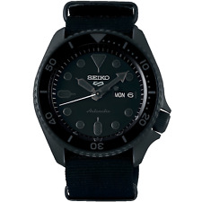 Seiko 5 sport blackout automatic SRPD79K1 Nylon strap 43mm men's watch - NEW