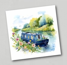 Fridge magnet canal barge - canal,