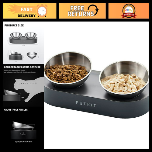 Elevated cat bowls - bowls, stand