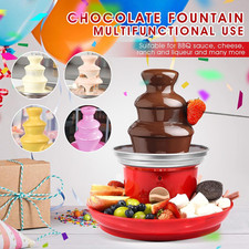 Electric Chocolate Fountain 3 Tier Fondue Dip Machine & Food Tray Giles & Posner