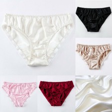 Womens Sexy Silk Satin Panties Lingerie Ladies Briefs Underwear Knickers