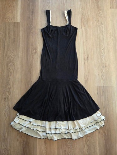 Dazy black ribbed sweetheart - black,