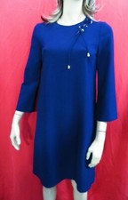 Tara Jarmon classic blue robe vestido Kleid tunic dress Size 36, UK 8