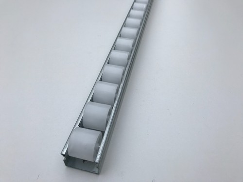 Roller track flow rail - roller,