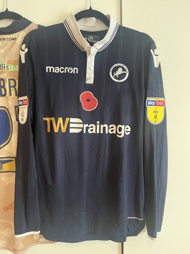 Millwall match worn poppy - worn,