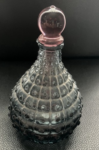 Vintage hobnail glass perfume - glass,