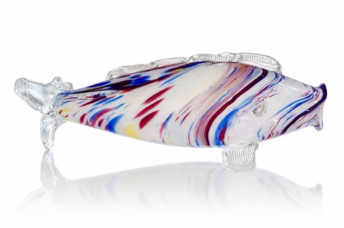 Vintage art glass fish - glass,
