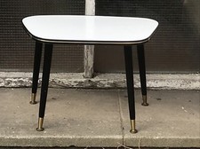 Vintage Retro Mid Century Formica Plastic Coffee / Side Table On Dansette Legs
