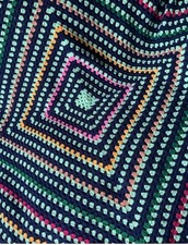 New Large Handmade Crochet Throw, Blanket, Multicoloured, 150cms, 4ft 11”
