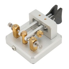 Silver Morse Code Key Double