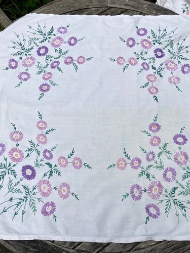 Vintage square tablecloth with