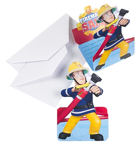 Invitation cards fireman - 8, sam