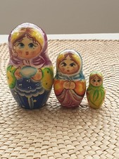 Vintage Russian Nesting Dolls Set  of 3