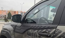 Side Door Molding Trim Body Kit Matt Black ABS For Toyota Hilux 2015-23