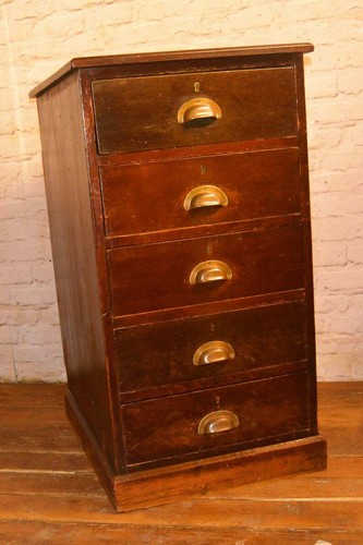 1930s pine five - draw, cabinet