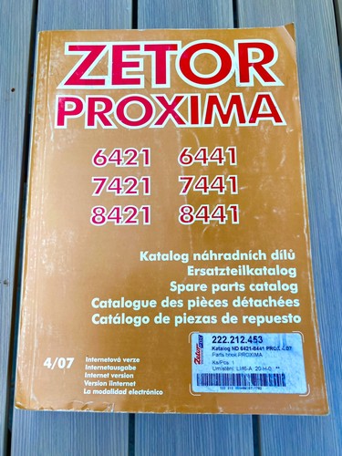 Zetor proxima parts - parts, book