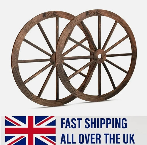 2pcs retro wooden wagon - wagon, wheel