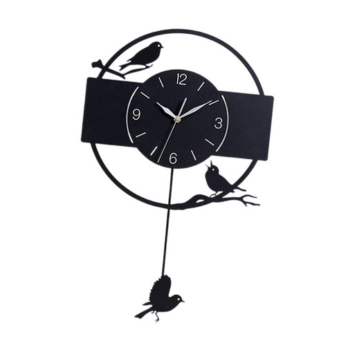 Bird wall clock vintage 12inch - clock,