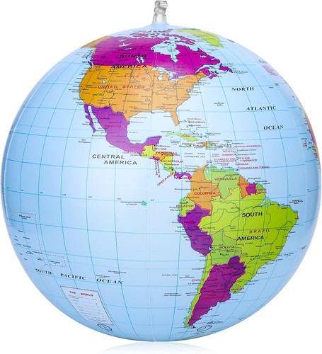 Inflatable global world globe - world,