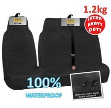 FOR VAUXHALL VIVARO SPORTIVE - Black Heavy Duty Van Seat Covers 2+1 WATERPROOF