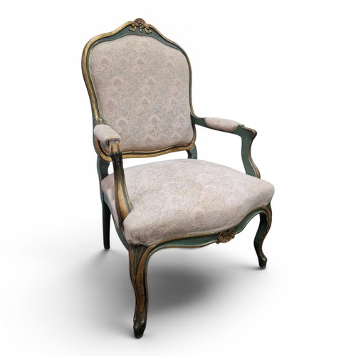 French painted armchair - french,
