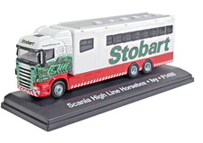 Atlas Editions 4649108 Scania High Line Horsebox Stobart Polo Team Ivy F1499 Box