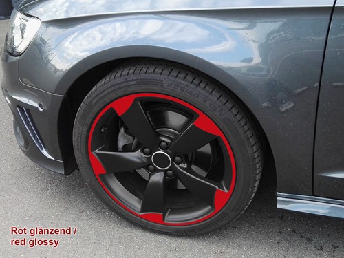 9x19 inch wheel rim stickers - inch,