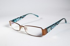Roxy Eyeglasses 28 Womens Brown Full Rim Metal Eyewear Glasses Frames 51 mm