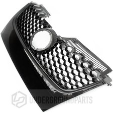 VW GOLF MK5 GTI STYLE  ALL GLOSS BLACK HONEYCOMB MESH FRONT BUMPER CENTRE GRILLE