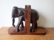 Pair of vintage carved wooden